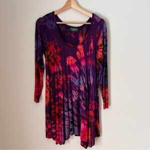 Kathmandu Multicolor Tie-Dye Women's Tunic or Dress One Size Stretchy